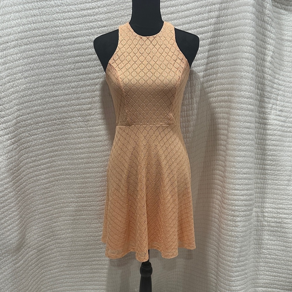 Maurices Peach Textured Midi Dress Tank Sleeve MSRP $39